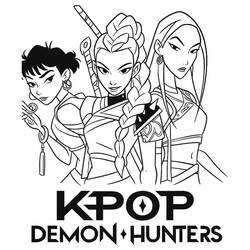 Dessin à colorier: KPop Demon Hunters (Films d'Animation) #221159 - Coloriages à Imprimer Gratuits