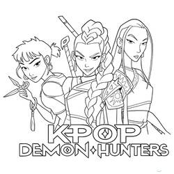Dessin à colorier: KPop Demon Hunters (Films d'Animation) #221160 - Coloriages à Imprimer Gratuits