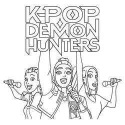 Dessin à colorier: KPop Demon Hunters (Films d'Animation) #221165 - Coloriages à Imprimer Gratuits