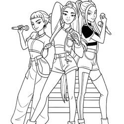 Dessin à colorier: KPop Demon Hunters (Films d'Animation) #221180 - Coloriages à Imprimer Gratuits