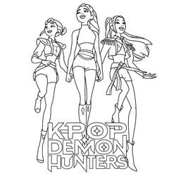 Dessin à colorier: KPop Demon Hunters (Films d'Animation) #221181 - Coloriages à Imprimer Gratuits