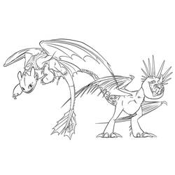 Dessin à colorier: Krokmou (Toothless) (Films d'Animation) #179833 - Coloriages à Imprimer Gratuits