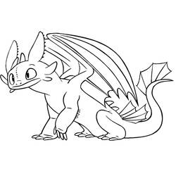 Coloriage Krokmou (Toothless) (Films d'Animation) #179837 à imprimer et colorier