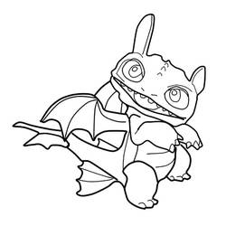 Coloriage Krokmou (Toothless) (Films d'Animation) #179841 à imprimer et colorier