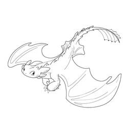 Dessin à colorier: Krokmou (Toothless) (Films d'Animation) #179844 - Coloriages à Imprimer Gratuits