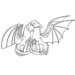 Dessin à colorier: Krokmou (Toothless) (Films d'Animation) #179861 - Coloriages à Imprimer Gratuits