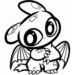 Dessin à colorier: Krokmou (Toothless) (Films d'Animation) #179866 - Coloriages à Imprimer Gratuits