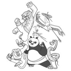 Dessin à colorier: Kung Fu Panda (Films d'animation) #73332 - Coloriages à imprimer