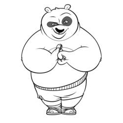Dessin à colorier: Kung Fu Panda (Films d'animation) #73368 - Coloriages à imprimer