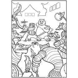 Dessin à colorier: Kung Fu Panda (Films d'animation) #73393 - Coloriages à imprimer
