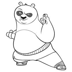 Dessin à colorier: Kung Fu Panda (Films d'animation) #73424 - Coloriages à imprimer