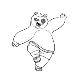 Dessin à colorier: Kung Fu Panda (Films d'animation) #73425 - Coloriages à imprimer
