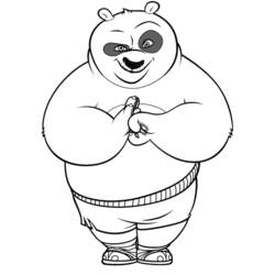 Dessin à colorier: Kung Fu Panda (Films d'animation) #73565 - Coloriages à imprimer