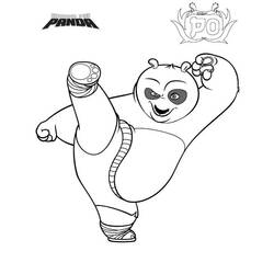 Dessin à colorier: Kung Fu Panda (Films d'animation) #73610 - Coloriages à imprimer