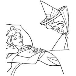 Dessin à colorier: La Belle au bois dormant (Films d'animation) #130871 - Coloriages à imprimer