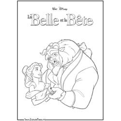 Dessin à colorier: La Belle et la Bête (Films d'animation) #130903 - Coloriages à imprimer