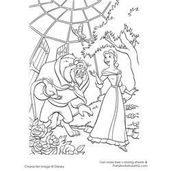 Dessin à colorier: La Belle et la Bête (Films d'animation) #131012 - Coloriages à Imprimer Gratuits
