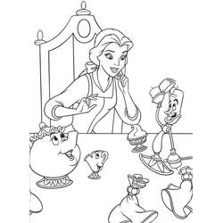 Coloriage La Belle et la Bête (Films d'Animation) #182123 à imprimer et colorier