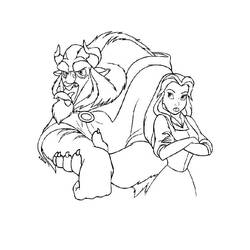 Coloriage La Belle et la Bête (Films d'Animation) #182134 à imprimer et colorier