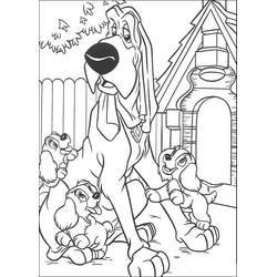 Joli coloriage La Belle et le Clochard (Films d'Animation) #206451, prêt à imprimer
