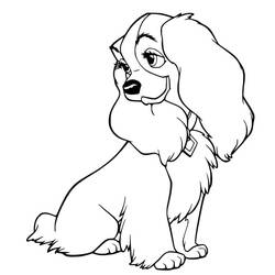 Coloriage imprimable La Belle et le Clochard (Films d'Animation) #206464 à colorier gratuitement
