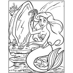 Dessin à colorier: La Petite Sirène (Films d'animation) #127305 - Coloriages à Imprimer Gratuits