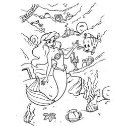 Dessin à colorier: La Petite Sirène (Films d'animation) #127405 - Coloriages à Imprimer Gratuits