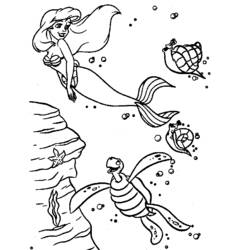 Dessin à colorier: La Petite Sirène (Films d'animation) #127449 - Coloriages à Imprimer Gratuits