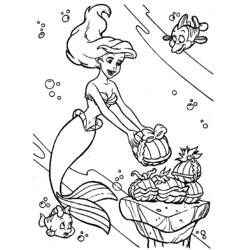 Dessin à colorier: La Petite Sirène (Films d'animation) #127452 - Coloriages à Imprimer Gratuits
