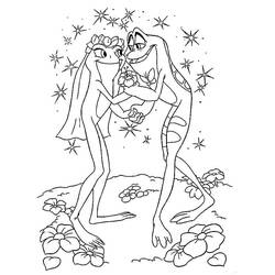 Dessin à colorier: La Princesse et la Grenouille (Films d'Animation) #208970 - Coloriages à Imprimer Gratuits