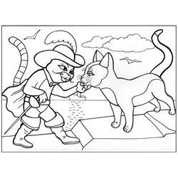 Dessin à colorier: Le Chat potté (Films d'Animation) #206785 - Coloriages à Imprimer Gratuits