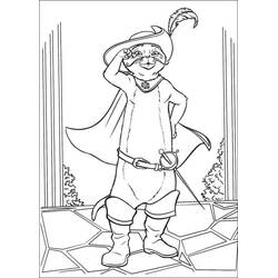 Dessin à colorier: Le Chat potté (Films d'Animation) #206795 - Coloriages à Imprimer Gratuits