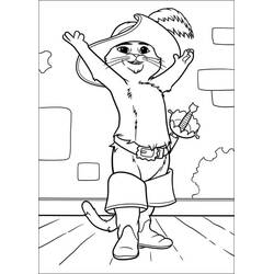 Dessin à colorier: Le Chat potté (Films d'Animation) #206804 - Coloriages à Imprimer Gratuits