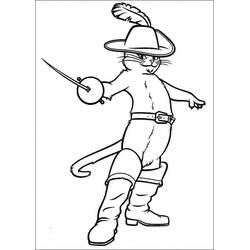Dessin à colorier: Le Chat potté (Films d'Animation) #206806 - Coloriages à Imprimer Gratuits