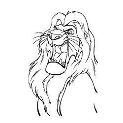 Dessin à colorier: Le Roi Lion (Films d'animation) #73619 - Coloriages à Imprimer Gratuits