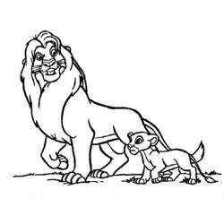 Dessin à colorier: Le Roi Lion (Films d'animation) #73626 - Coloriages à Imprimer Gratuits
