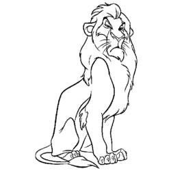 Dessin à colorier: Le Roi Lion (Films d'animation) #73630 - Coloriages à imprimer