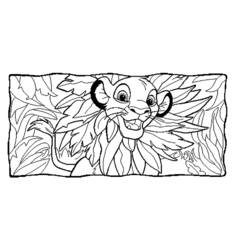 Dessin à colorier: Le Roi Lion (Films d'animation) #73636 - Coloriages à Imprimer Gratuits