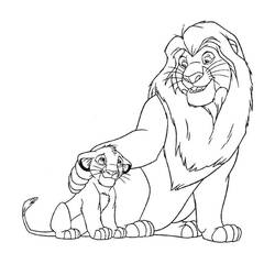 Dessin à colorier: Le Roi Lion (Films d'animation) #73651 - Coloriages à imprimer