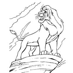 Dessin à colorier: Le Roi Lion (Films d'animation) #73662 - Coloriages à Imprimer Gratuits