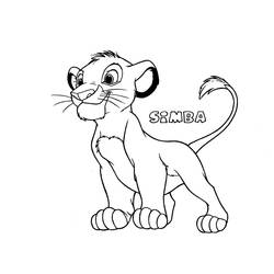 Dessin à colorier: Le Roi Lion (Films d'animation) #73686 - Coloriages à imprimer