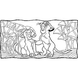 Dessin à colorier: Le Roi Lion (Films d'animation) #73693 - Coloriages à Imprimer Gratuits