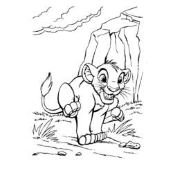 Dessin à colorier: Le Roi Lion (Films d'animation) #73724 - Coloriages à Imprimer Gratuits
