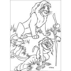 Dessin à colorier: Le Roi Lion (Films d'animation) #73753 - Coloriages à Imprimer Gratuits
