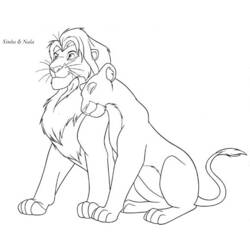 Dessin à colorier: Le Roi Lion (Films d'animation) #73769 - Coloriages à Imprimer Gratuits