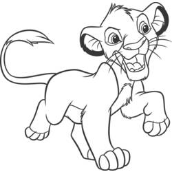 Dessin à colorier: Le Roi Lion (Films d'animation) #73804 - Coloriages à Imprimer Gratuits