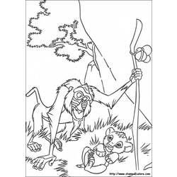 Dessin à colorier: Le Roi Lion (Films d'animation) #73832 - Coloriages à Imprimer Gratuits