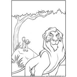 Dessin à colorier: Le Roi Lion (Films d'animation) #73853 - Coloriages à Imprimer Gratuits