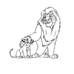 Dessin à colorier: Le Roi Lion (Films d'animation) #73902 - Coloriages à Imprimer Gratuits