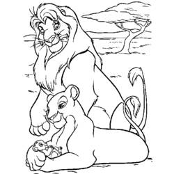 Dessin à colorier: Le Roi Lion (Films d'animation) #73955 - Coloriages à imprimer